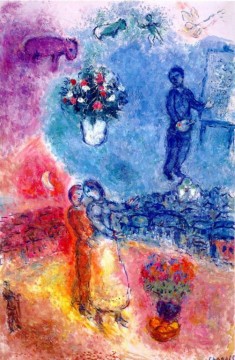 Artist over Vitebsk contemporary Marc Chagall Oil Paintings